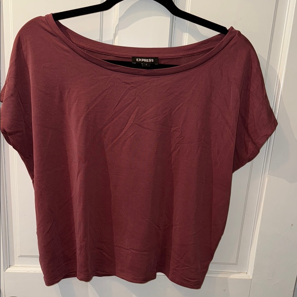 Express Red Relaxed Short Sleeve T-Shirt